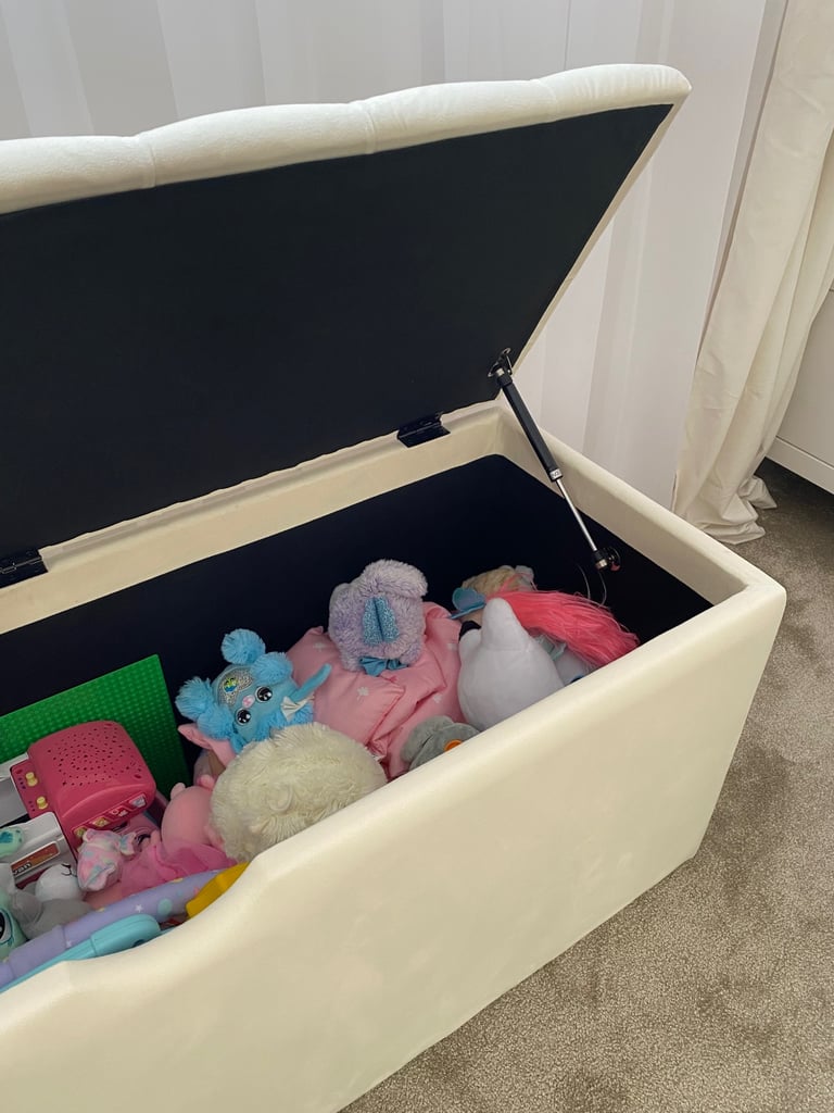 Upholstered Double Bed Frame and Blanket box.