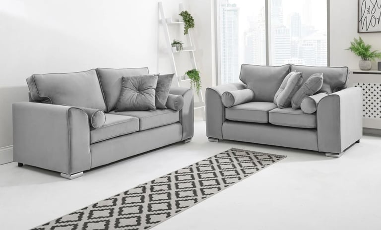Brand New Dylan Corner & 3+2 Seater Sofa Set – Grey Colour | Fast Delivery **