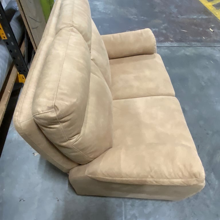 Beige Material Velvety Sofa