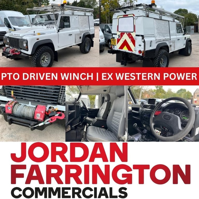 2011 LAND ROVER DEFENDER 110 4X4 PICK-UP HARD TOP UTILITY WITH PTO DRIVEN WINCH