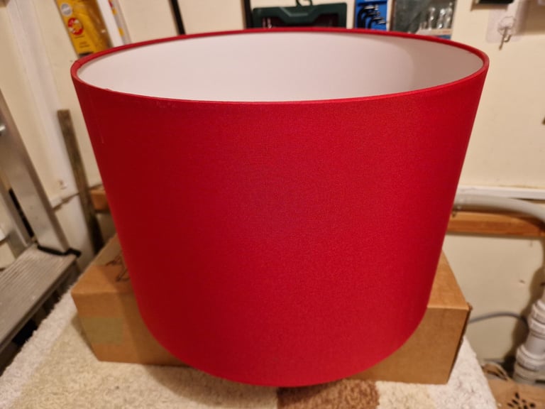 HABITAT RED FLOOR LAMP SHADE EXCELLENT UNMARKED CONDITION 