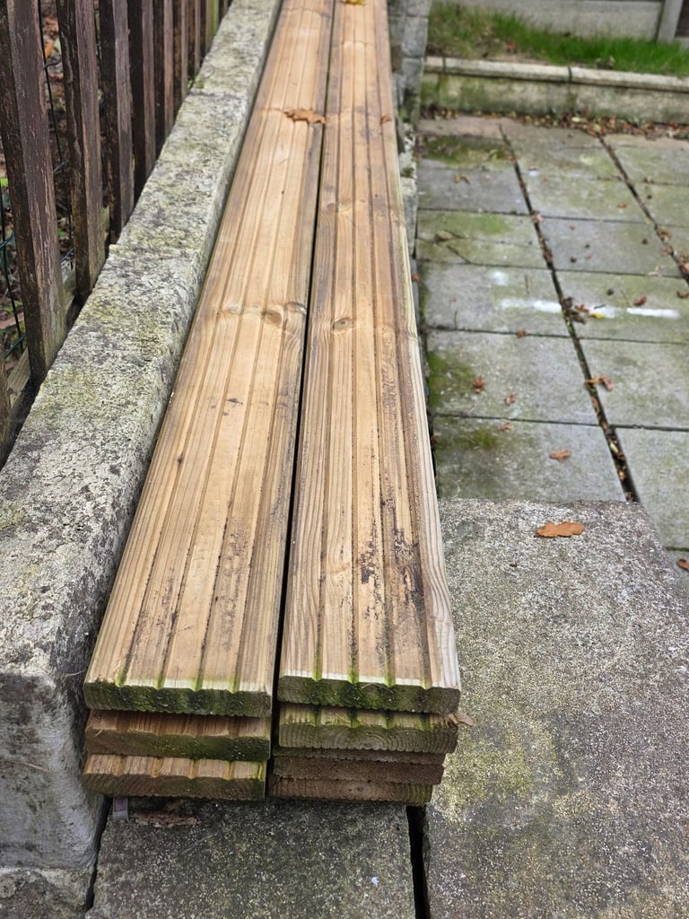 12 lengths unused Decking wood 3.6 metres new