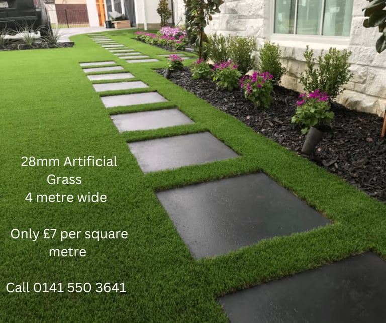Superb Quality, Incredible Value - 4 Metre Wide Artificial Grass – 28mm Thick!