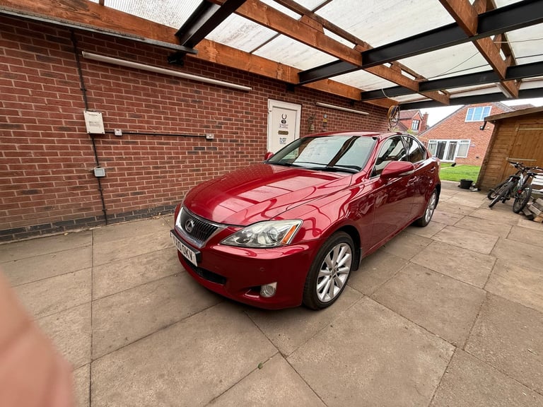 2010 Lexus IS 2.2D SE, 6-Speed Manual, 4-Door Saloon, Red with Black Interior