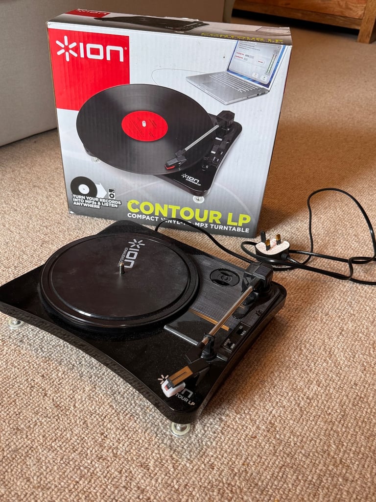 image for ION Contour LP Vinyl to MP3 Turntable 