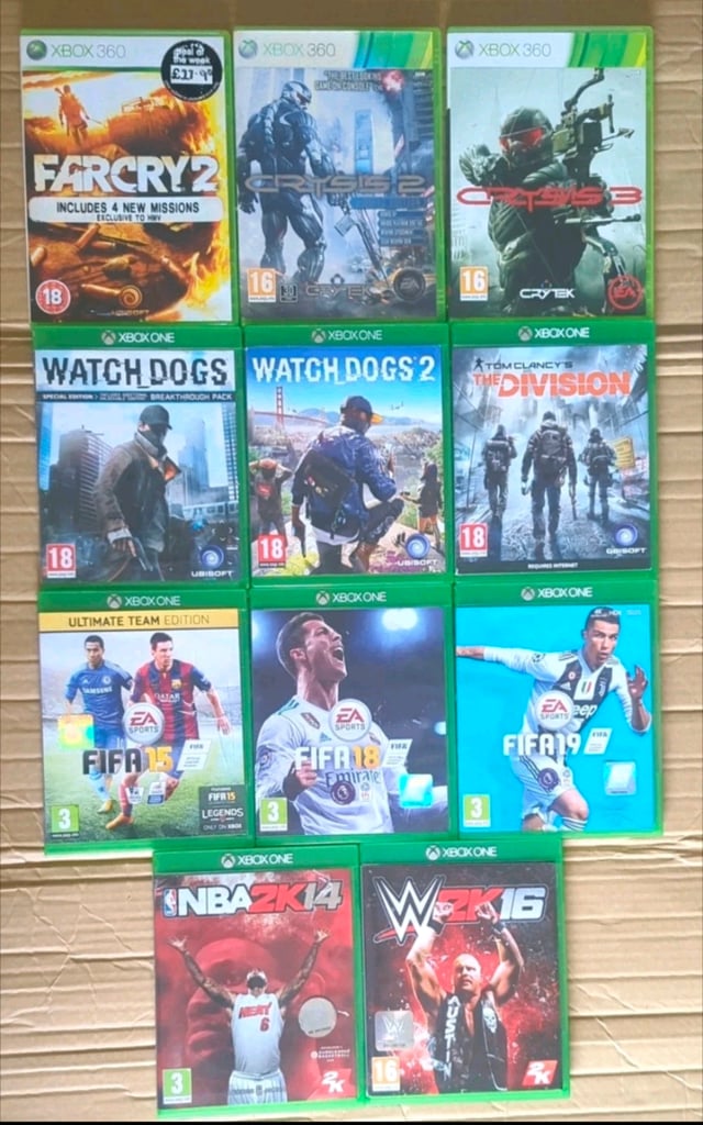 Xbox one X 4K console 1TB + games (no controller)