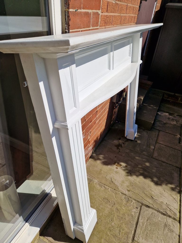 Edwardian, solid wooden, Fireplace