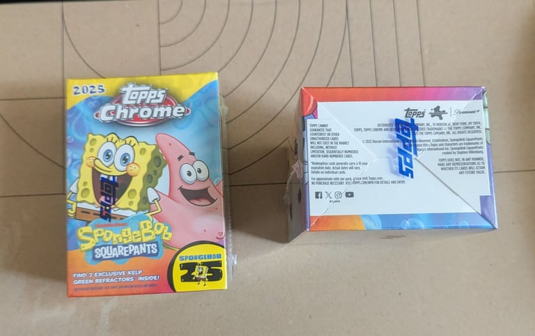 Topps Chrome SpongeBob 25th Anniversary 2025 Value Box