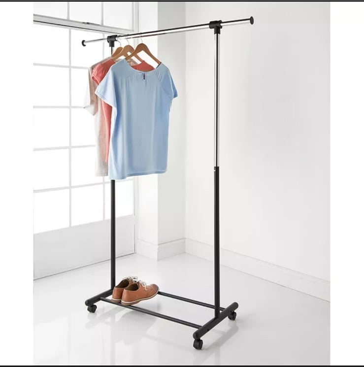 image for Sturdy Used in V good Con Spaceways Extendable Garment Rack Stainless Steel