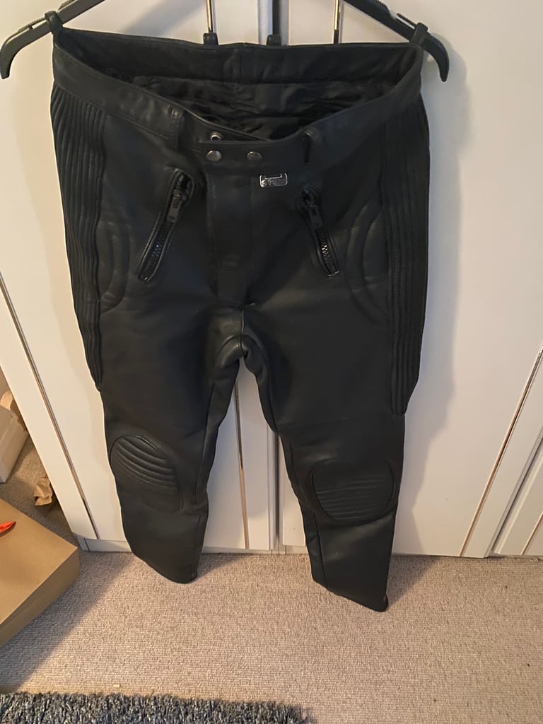 Leather motorcycle jeans ( stein )