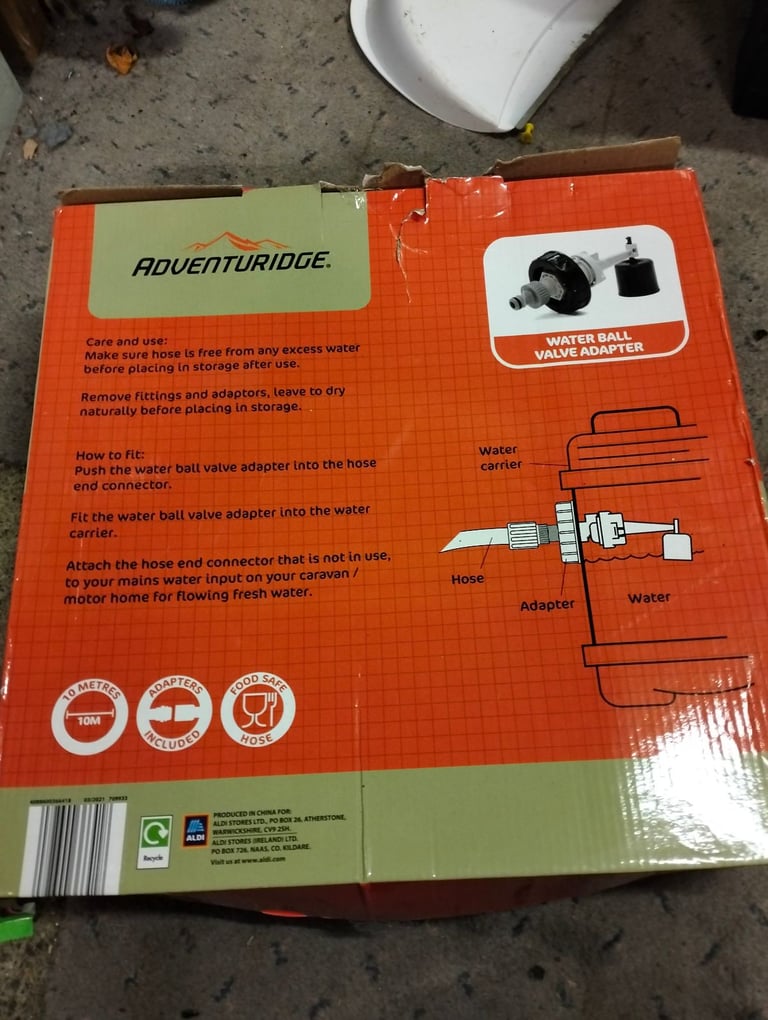 image for Adventuridge Food Grade Hose with Mains Water Adapter  for water carriers