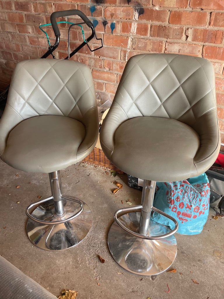image for Pair of grey bar stools - great price! 