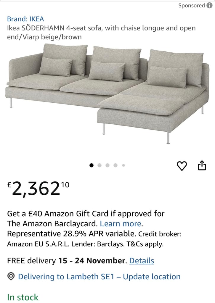 IKEA SÖDERHAMN corner sofa or separate 