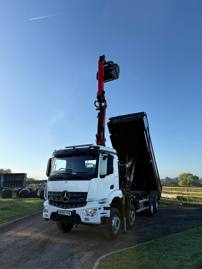 Mercedes-Benz Arocs Tipper Grab Lorry 2019 ( 69 ) Palfinger Epsilon Crane