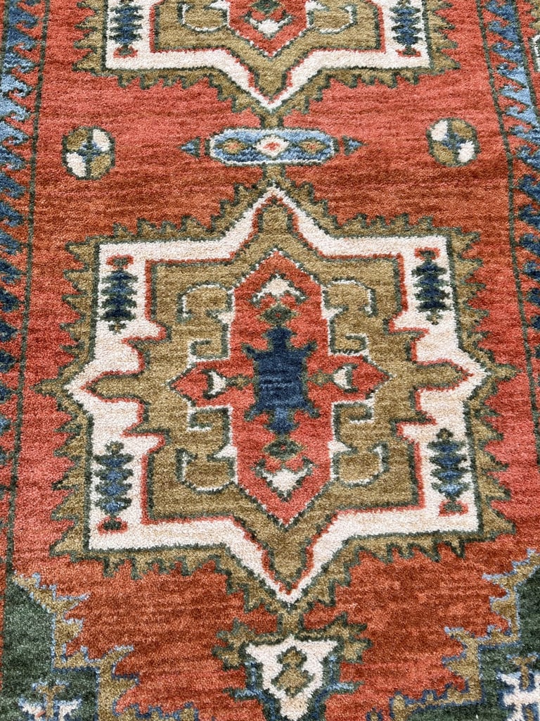 Kazak style Belgian wool rug 