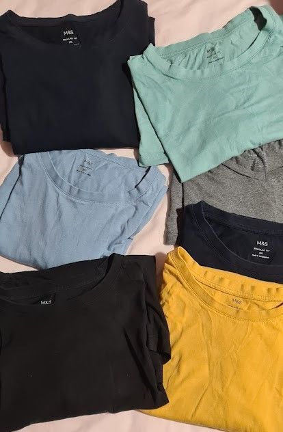 image for x7 - M&S Mens Cotton Tshirts (3XL) 50-52" chest.