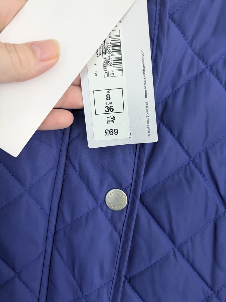 NEW with tags ladies Per Una blue coat / jacket size 8 