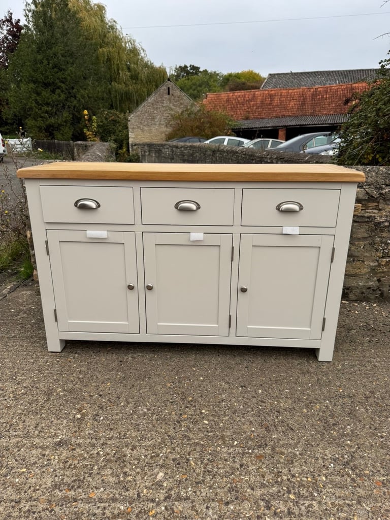Cotswold Cream Painted 3 Door Large Sideboard