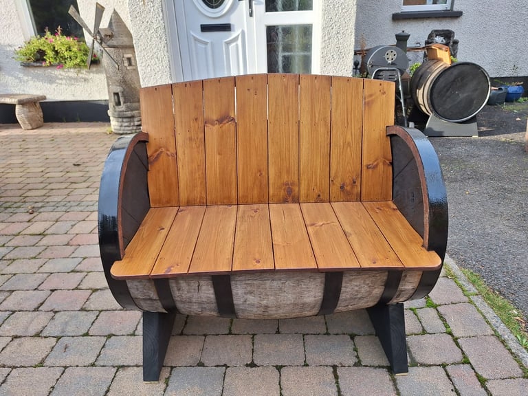 Oak barrel garden furniture for garden patio bar mancave 