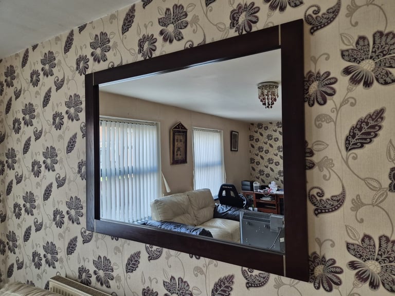 image for Mirror solid wood around 