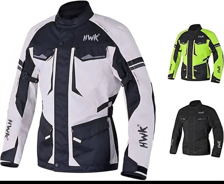 image for HWK Adventure Touring Motorcycle Jacket - Grey - Large