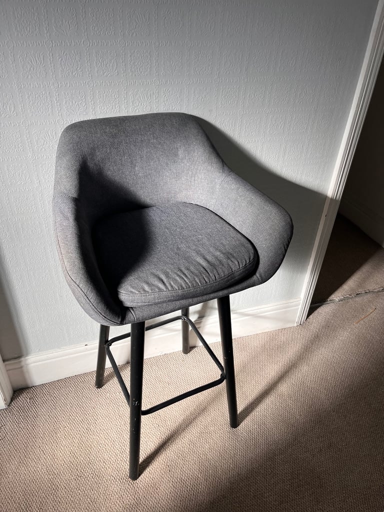 image for 4x grey bar stools