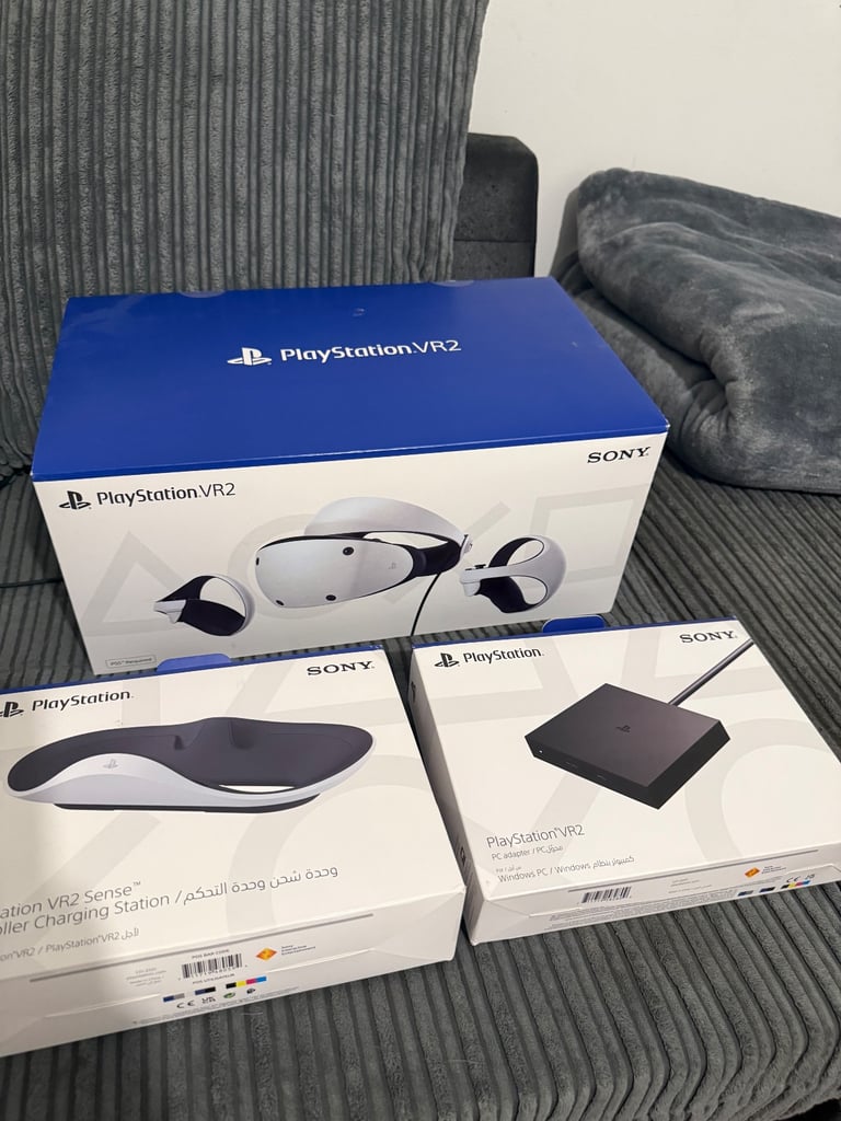 image for PSVR2 with Controller charging dock and PC Adapter 