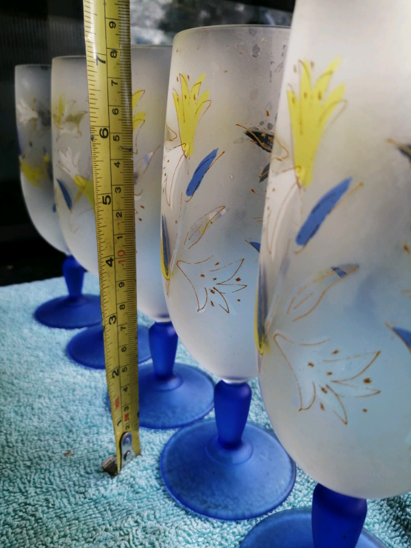 Tall frosted glasses