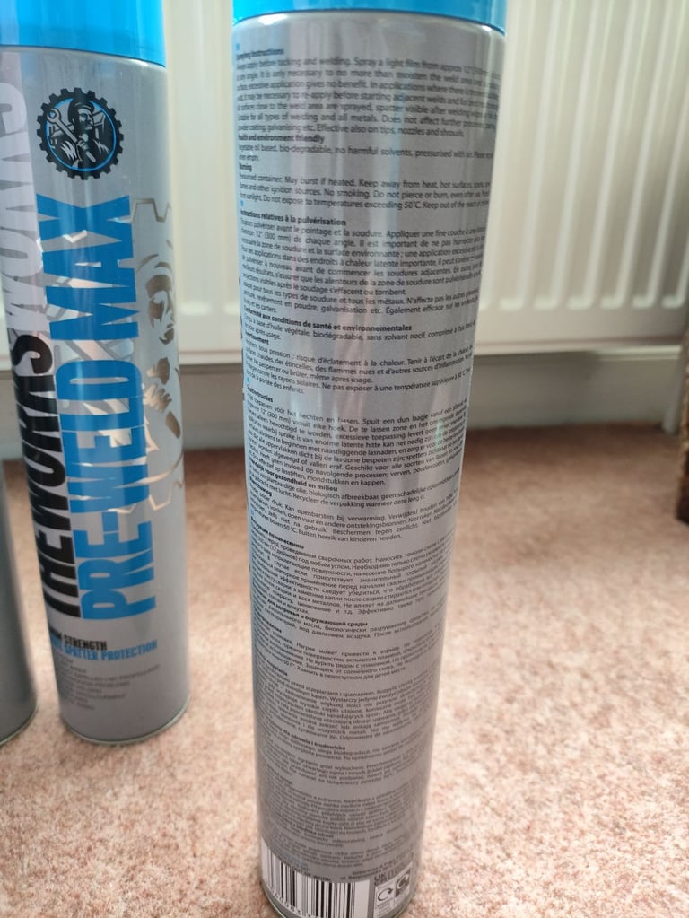 The Works Works Pre-Weld Max Maximum Strength Spatter Protection box of 12 x 600ml