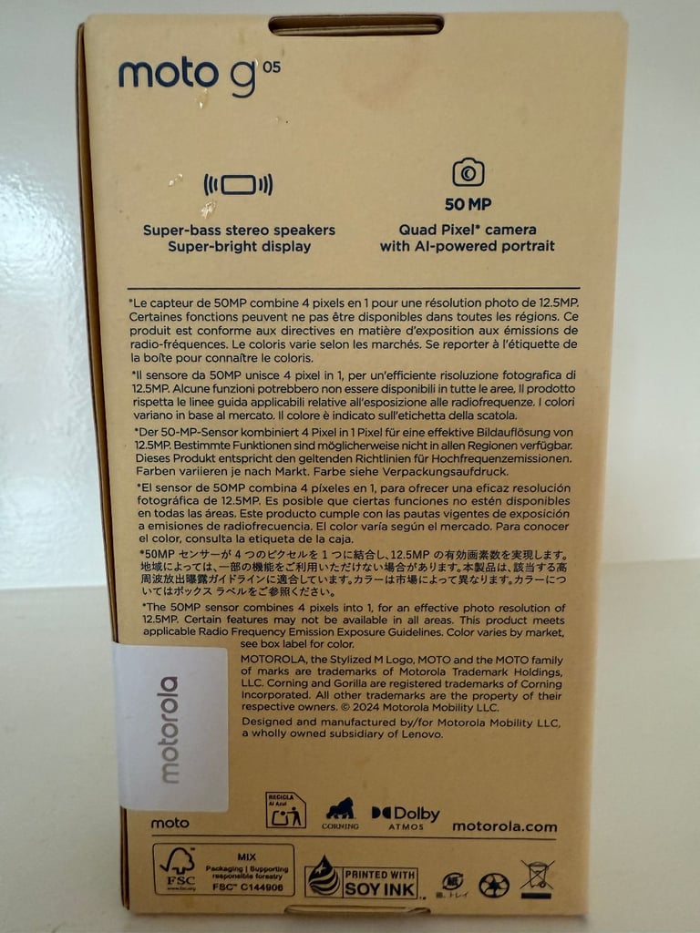 Motorola G 05 Denim Blue 64GB Brand New Sealed Mobile Phone