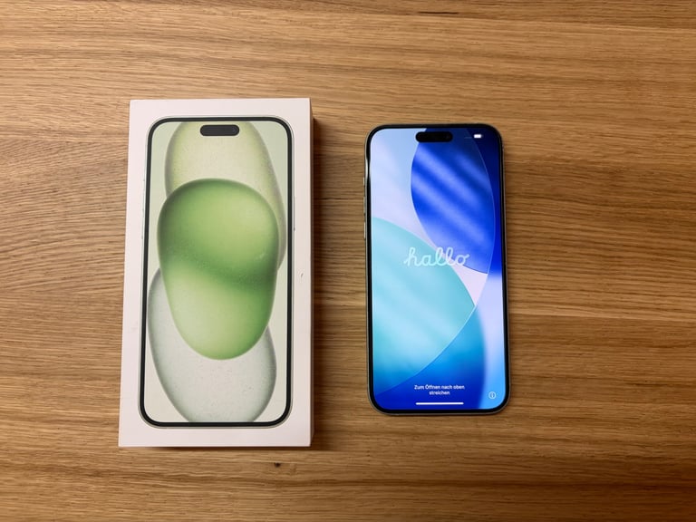 iPhone 15 plus with box, cable and screen protector 