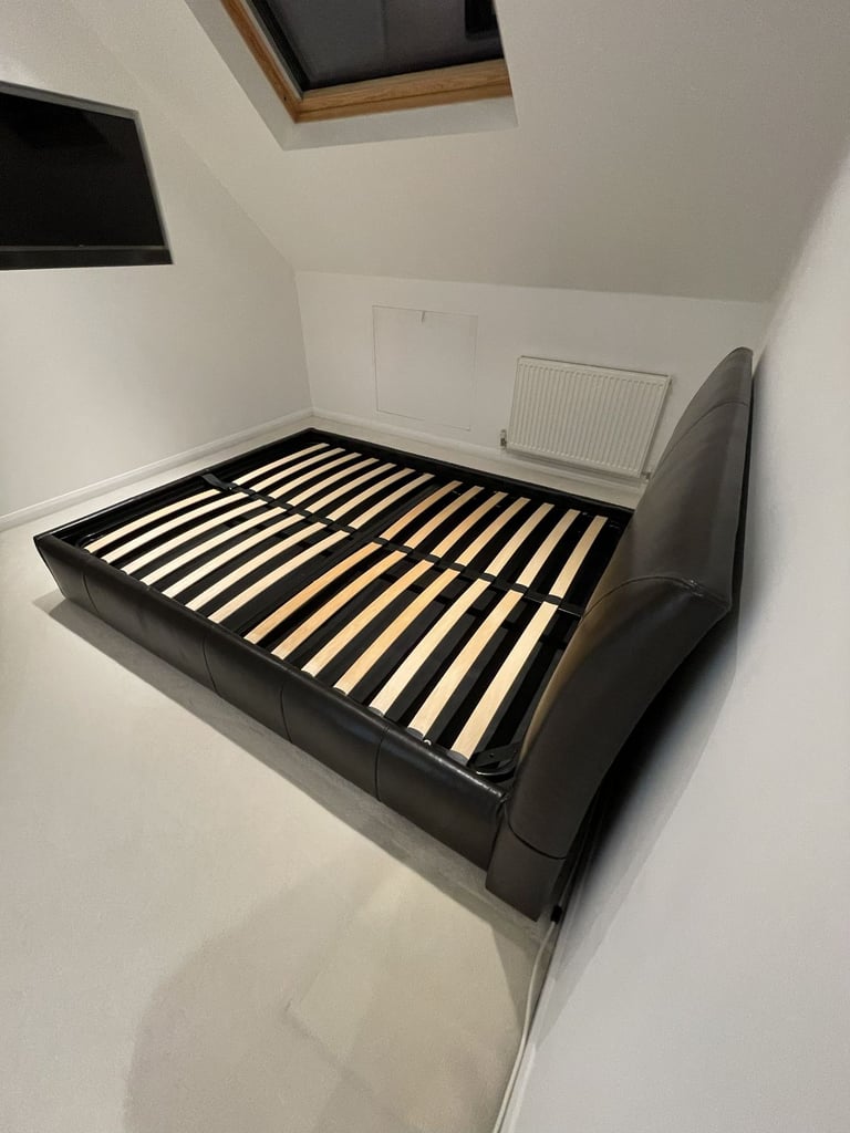 King Size Faux Leather Ottoman Bed Frame