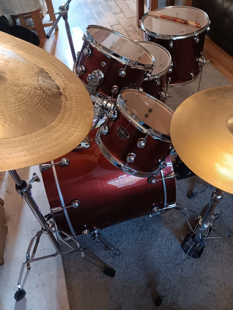 Natal 6 piece drum kit with  metal  work