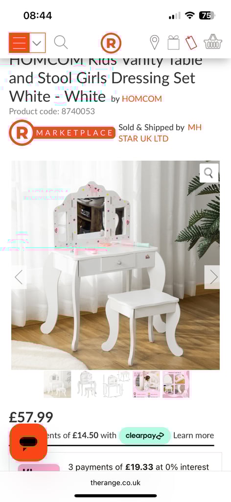 Children’s vanity / dressing table