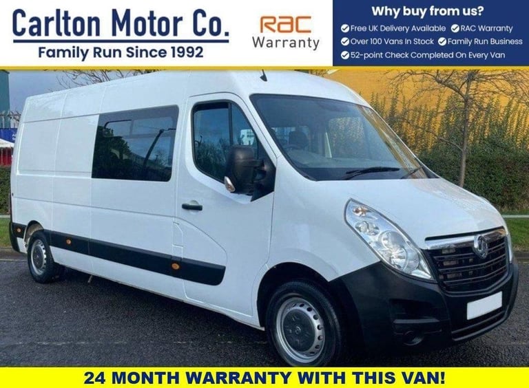 image for 2016 Vauxhall Movano F3500 L3H2 [ WELFARE / CREW+TOILET ] Van LWB CDTI 125 Welfa