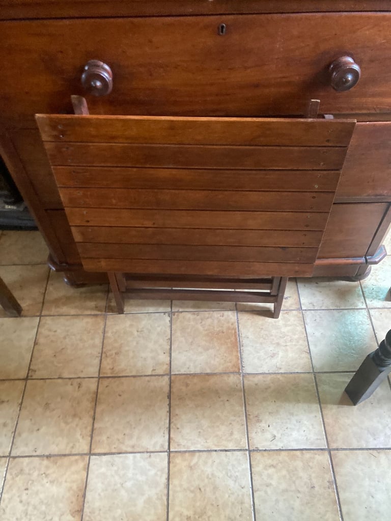 Vintage slatted folding occasional table - Reasonable offers accepted  