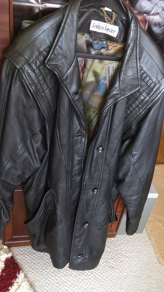 For Sale Italian Leather Coat Brand New