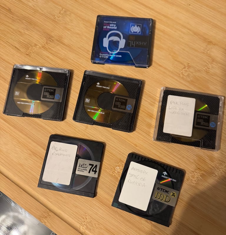 image for Blank Minidisc x6 Bundle Mixed Brands (TDK MoS) 74 Mins Each