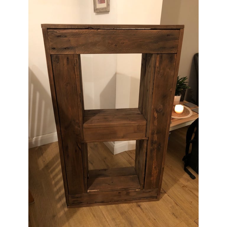 Rustic chunky pallet wood bookcase ( 2 available)