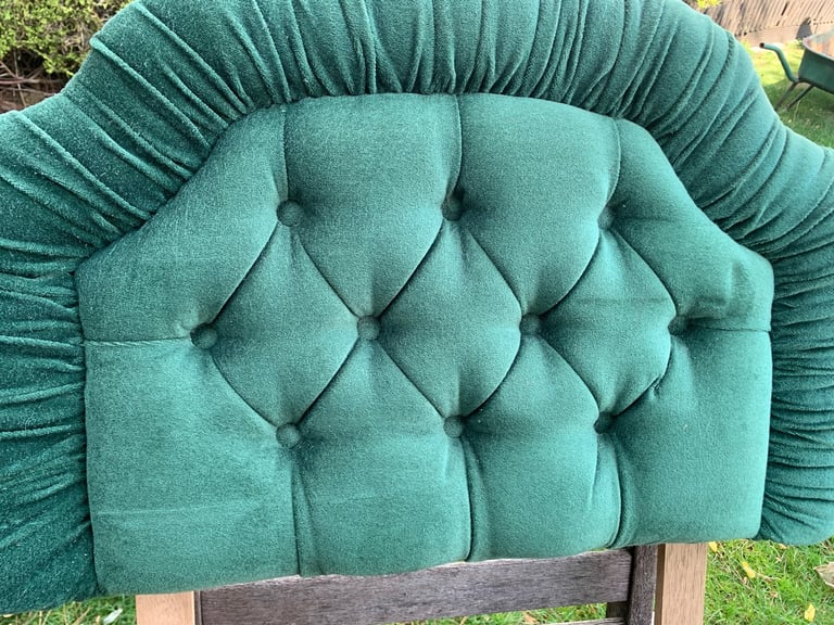 Single forest green headboard 