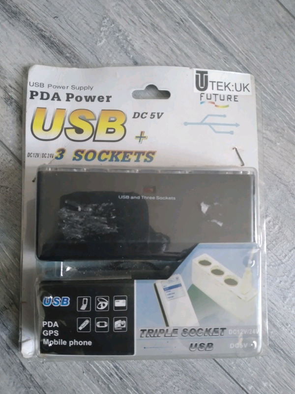 USB Charger Supply & Triple Socket 