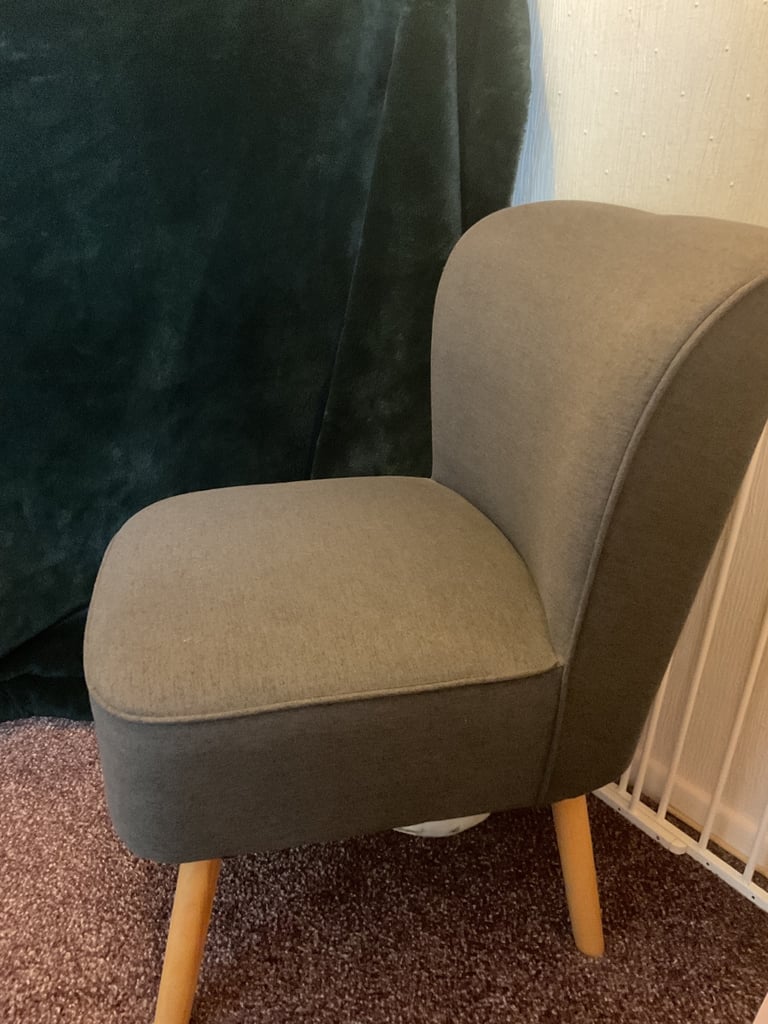 image for Lovely low grey bedroom chair