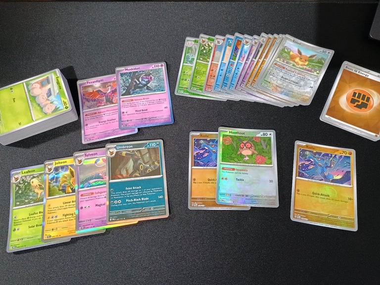 image for Pokemon Prismatic Evolutions & Deck Box (85 Cards NO Duplicates)