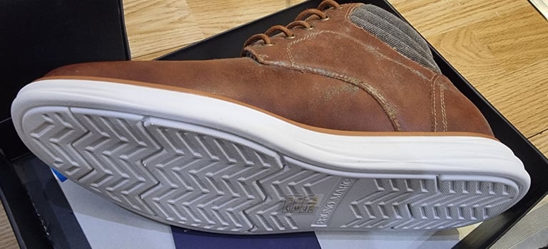 image for Mens Shoes - Size 9 - Tan - Brown - Lace - New - Style - Student - Flat