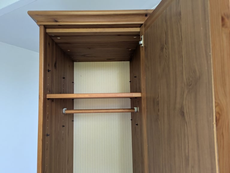 Single wardrobe solid wood as new