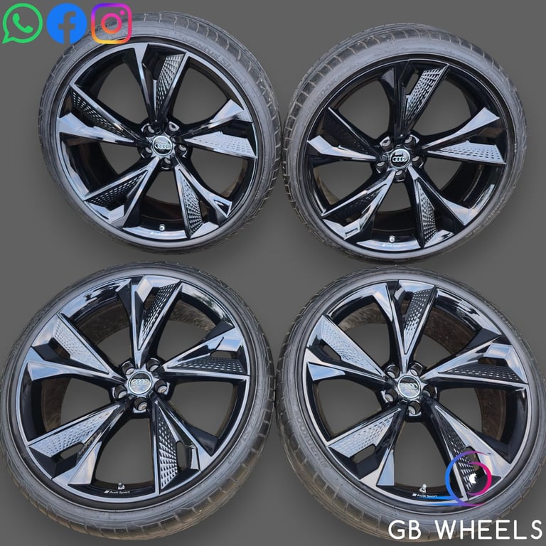 Genuine Audi RS6 RS7 Sport 22" Alloy Wheels Black Edition 4K0601025BB Vorpsrung