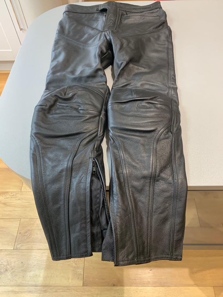 Frank Thomas leather biking trousers 