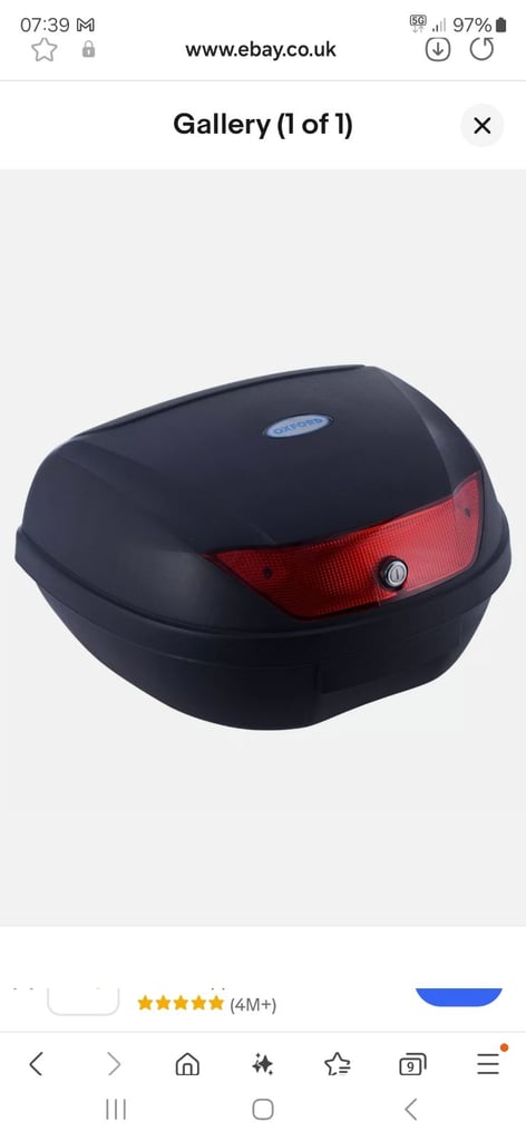 image for Oxford motorbike top box 