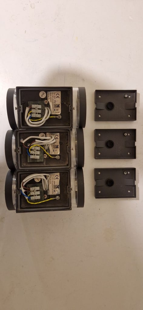 Charcoal Grey Up Down Wall Light With Fixed LED To Illuminate Entrances