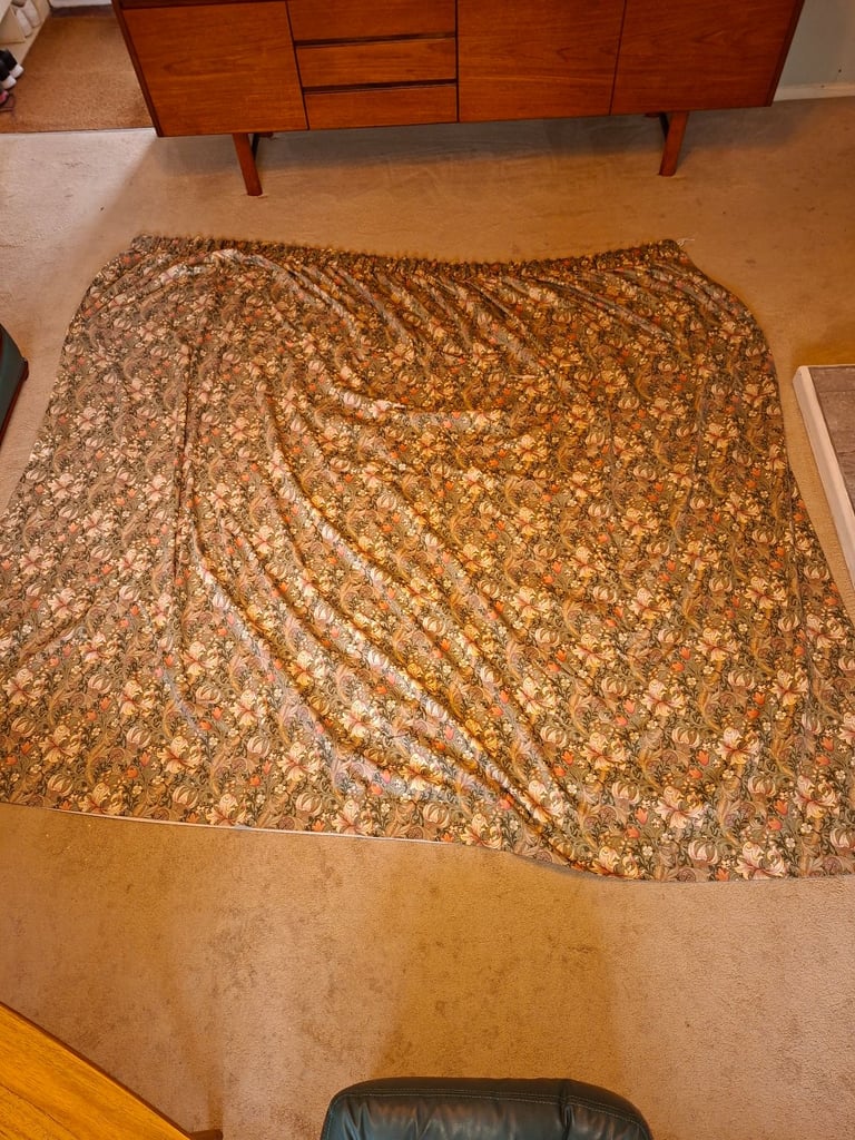 Curtains William morris style floral long drop cotton